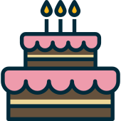 170x170 Birthday Cake Png Icon