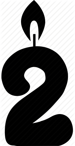 264x512 Birthday, Candle, Number, Party, Two Icon