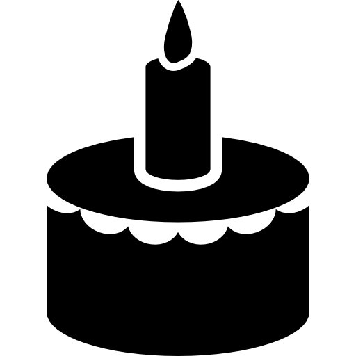 512x512 Birthday Cake With Candle Icons Free Download