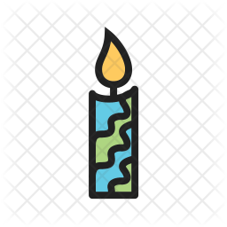 256x256 Candle Icon Of Colored Outline Style