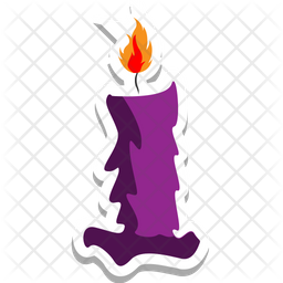256x256 Candle Icon Of Sticker Style