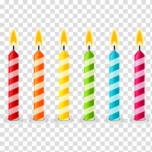 500x500 Six Party Candles Art, Birthday Cake Candle High Resolution