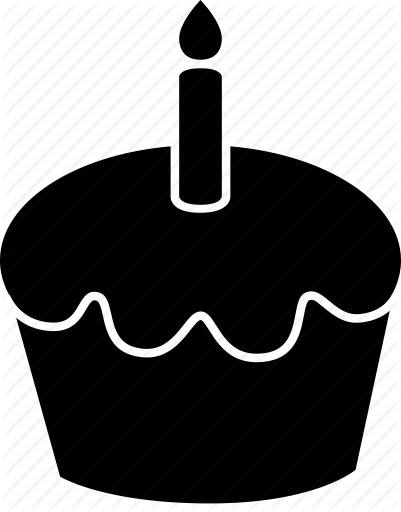 401x512 Birthday, Cake, Candle, Cupcake, Dessert, Muffin, Party Icon