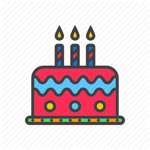 512x512 Birthday, Cake, Candles Icon