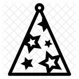 256x256 Birthday Hat Icon Of Line Style