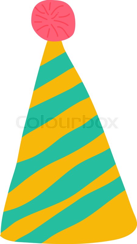 450x800 Birthday Hat Icon In Doodle Style Stock Vector Colourbox