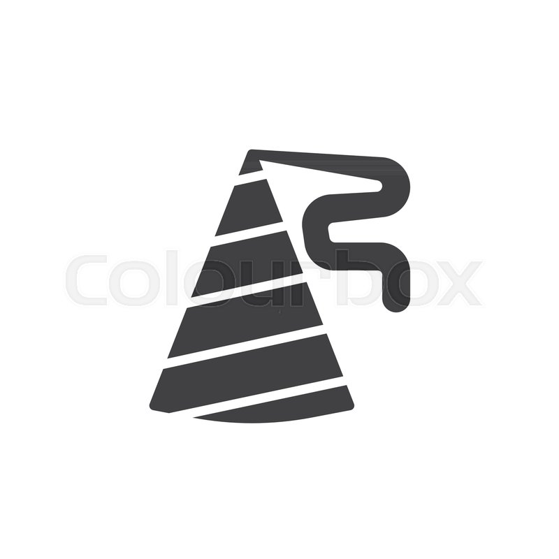 800x800 Birthday Hat Icon Vector, Filled Flat Stock Vector Colourbox
