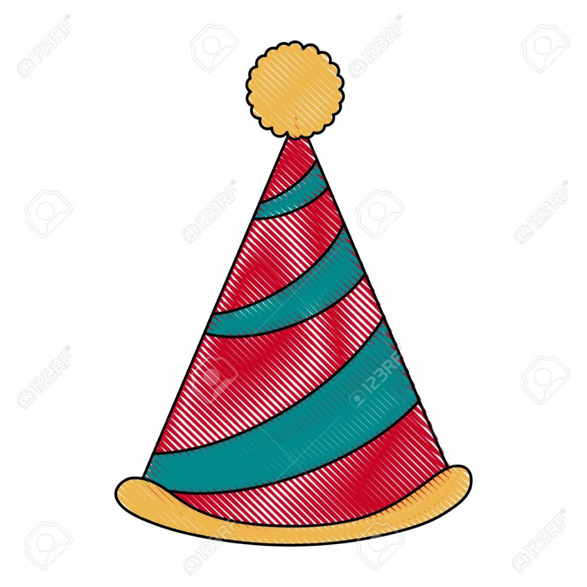 1872x1872 Photostock Vector Birthday Hat Symbol Icon Vector Illustration