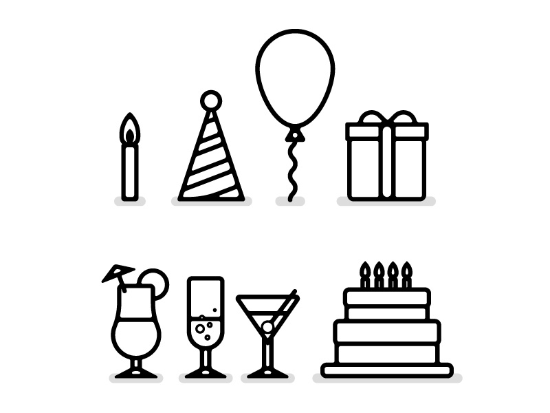 800x600 Birthday Icons