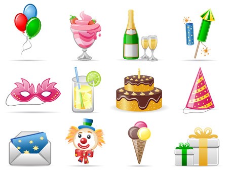 450x338 Birthday Icon Set Royalty Free Vector Graphics