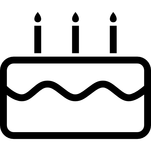 512x512 Birthday Cake With Candles Icons Free Download