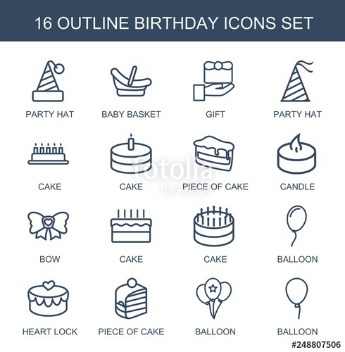 490x500 Birthday Icons Stock Image And Royalty Free Vector