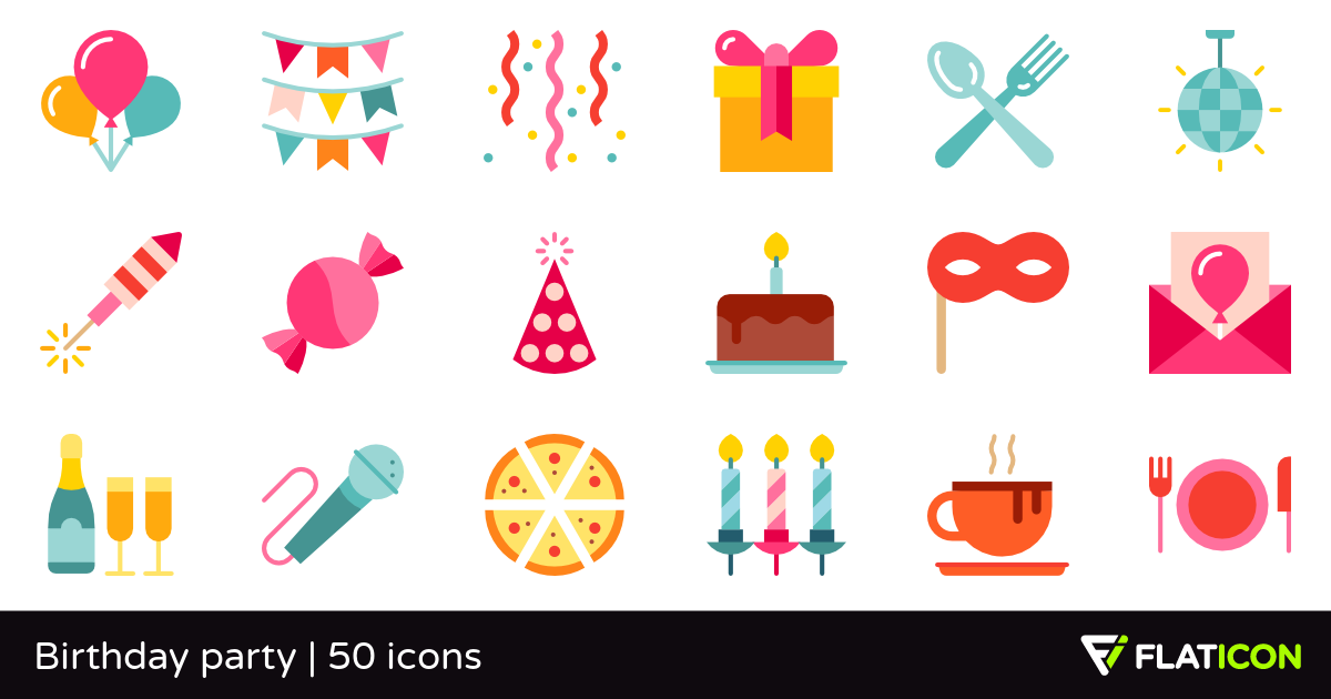 1200x630 Birthday Party Free Icons