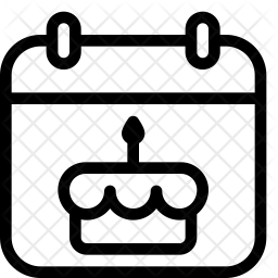 256x256 Upcoming Birthday Icon Of Line Style
