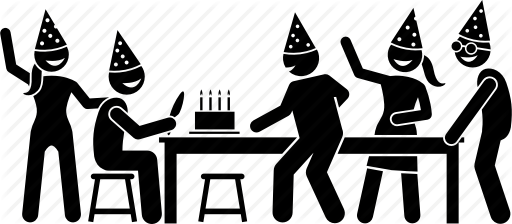 512x224 Birthday, Celebration, Friends, Party Icon