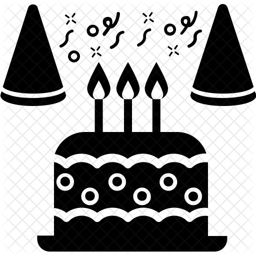 512x512 Birthday Party Icon Of Glyph Style