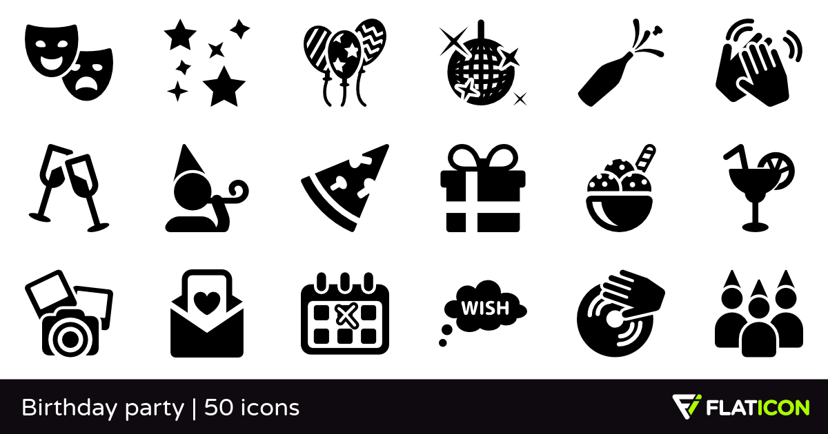 1200x630 Birthday Party Free Icons
