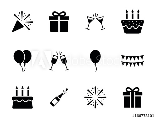 500x382 Birthday Party Icon Set