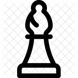 256x256 Bishop, White, Games, Battle, Checkmate, Chess, Camel Icon Of Line