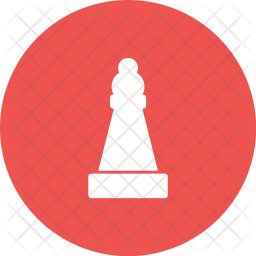 256x256 Bishop Icon Of Glyph Style