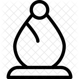 256x256 Bishop Icon Of Line Style