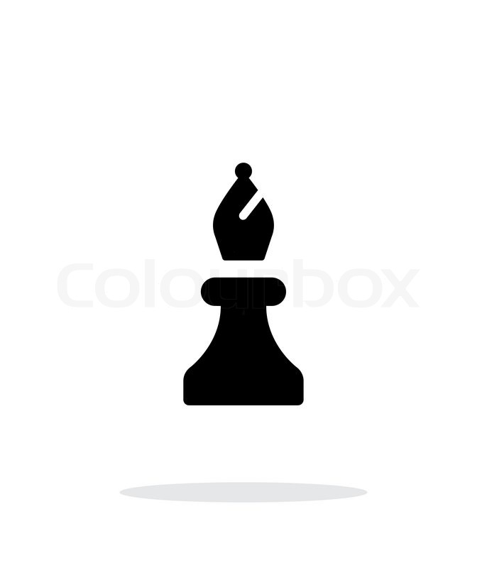 686x800 Chess Bishop Simple Icon On White Stock Vector Colourbox