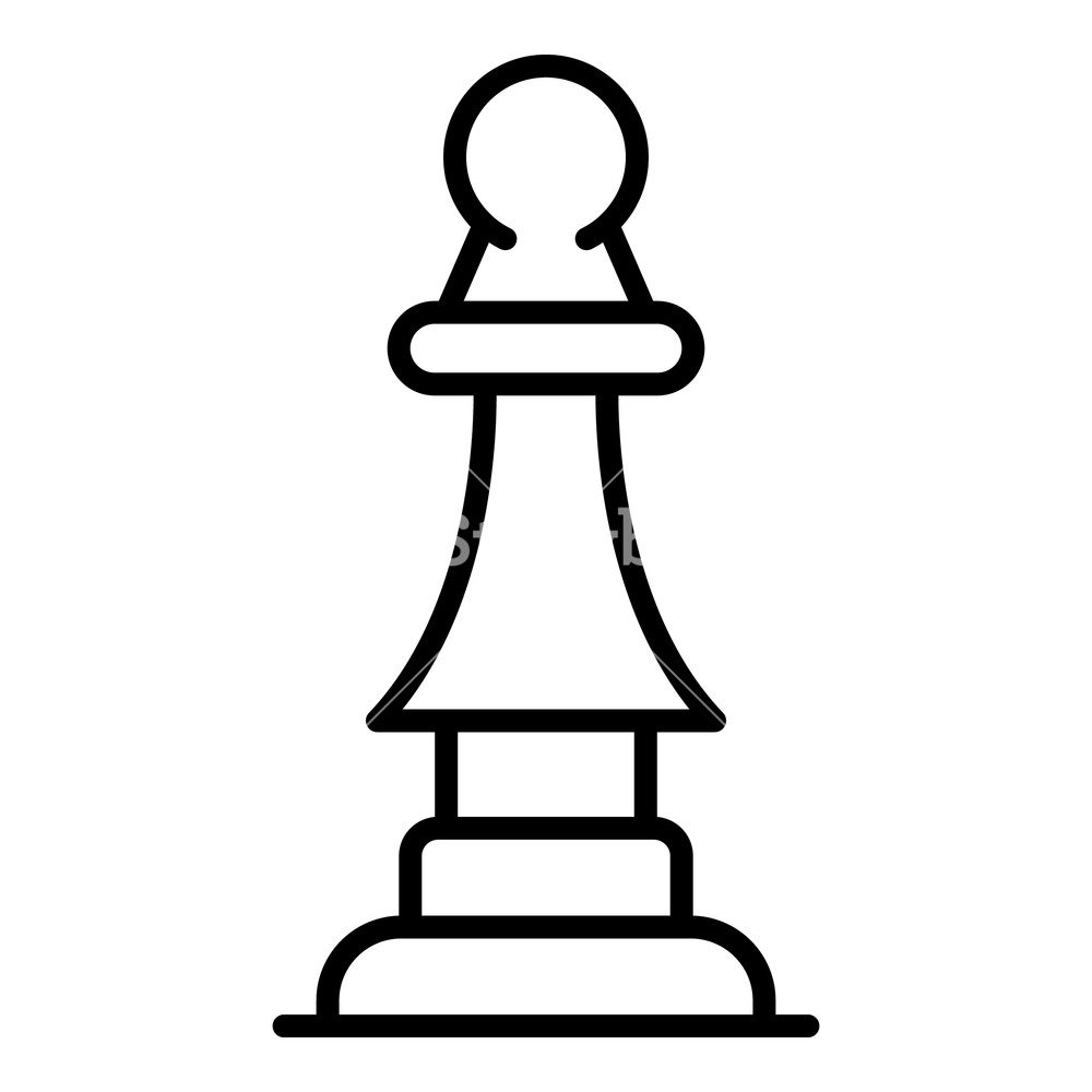 1000x1000 Chess Bishop Icon Outline Chess Bishop Vector Icon For Web Design