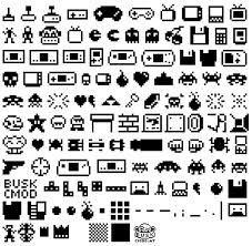 227x222 Bit Icons Video Game Nirvana In Game Font, Pixel Tattoo
