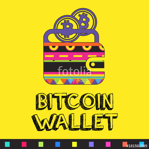 500x500 Bitcoin Wallet Icon With Africa Pattern Design Stock Image