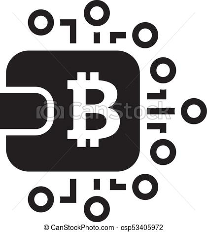420x470 Bitcoin Wallet Icon Modern Computer Network Technology Sign