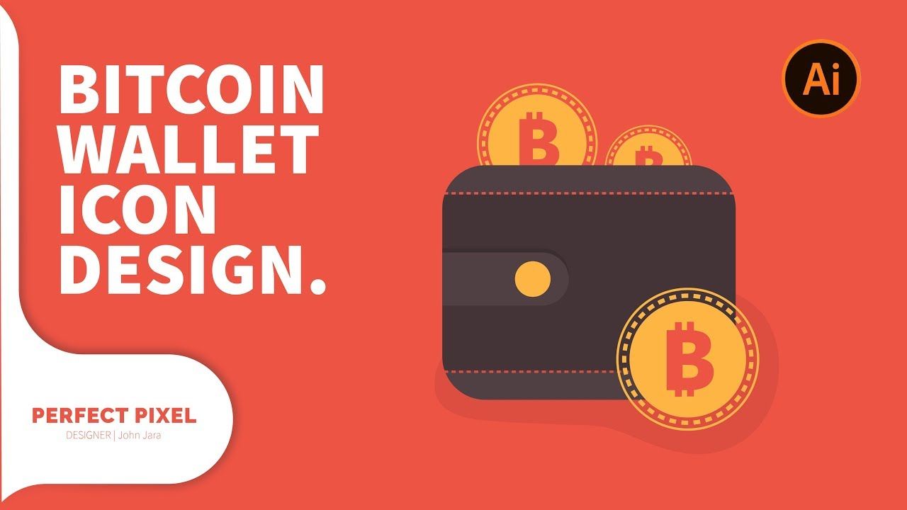 1280x720 Illustrator Tutorials Bitcoin Wallet Icon Design Illustrator