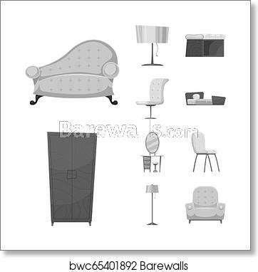 362x382 Bitmap Design Of Furniture And Apartment Logo Set Of Furniture