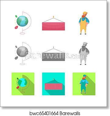 362x382 Bitmap Design Of Goods And Cargo Symbol Collection Of Goods