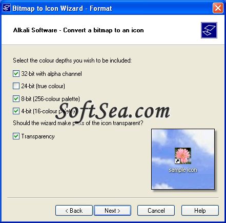 441x435 Bitmap To Icon Wizard Screenshot
