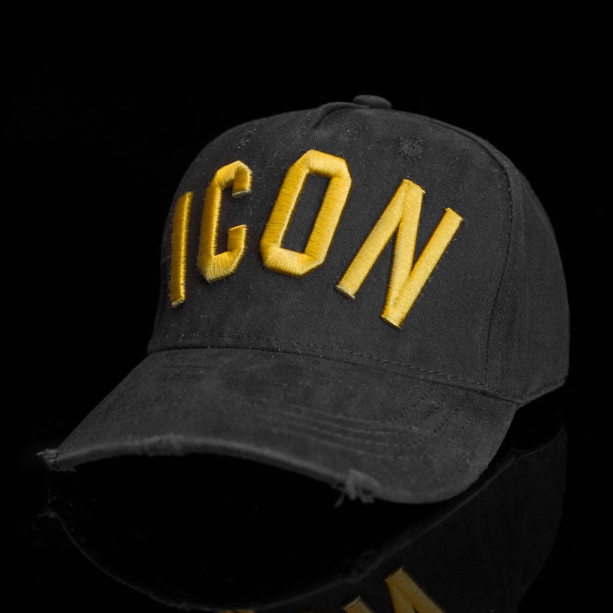 1200x1200 Icon Black And Gold Baseball Cap