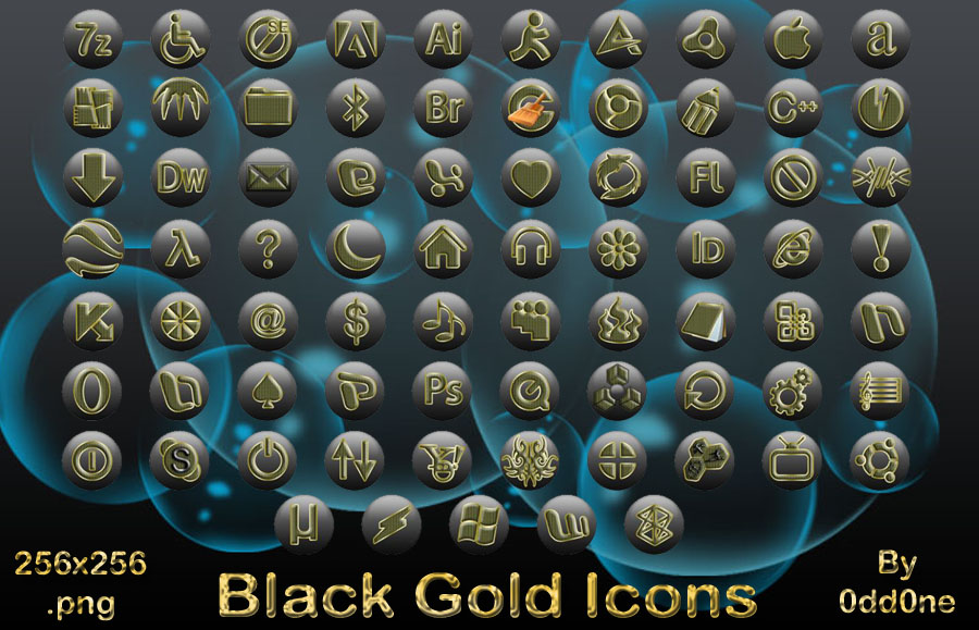 900x579 Black Gold Icons