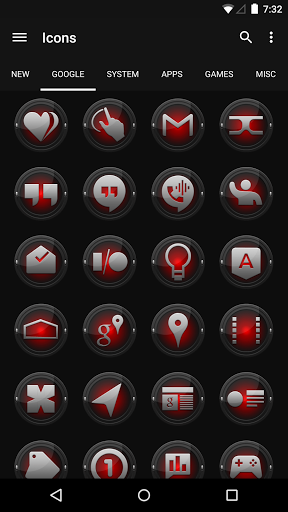 288x512 Black And Red Icon Pack Latest Version Apk