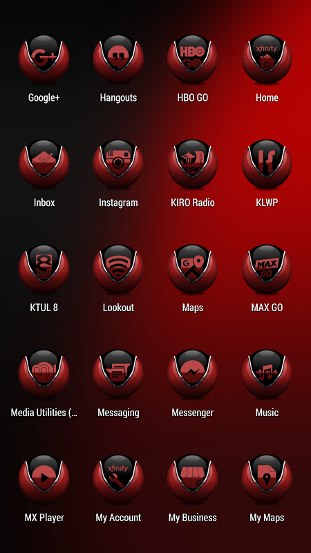450x800 Coastal Black Red Icon Pack Apk Download