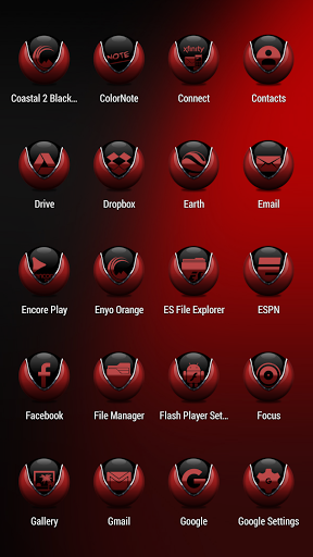 288x512 Coastal Black Red Icon Pack Latest Version Apk
