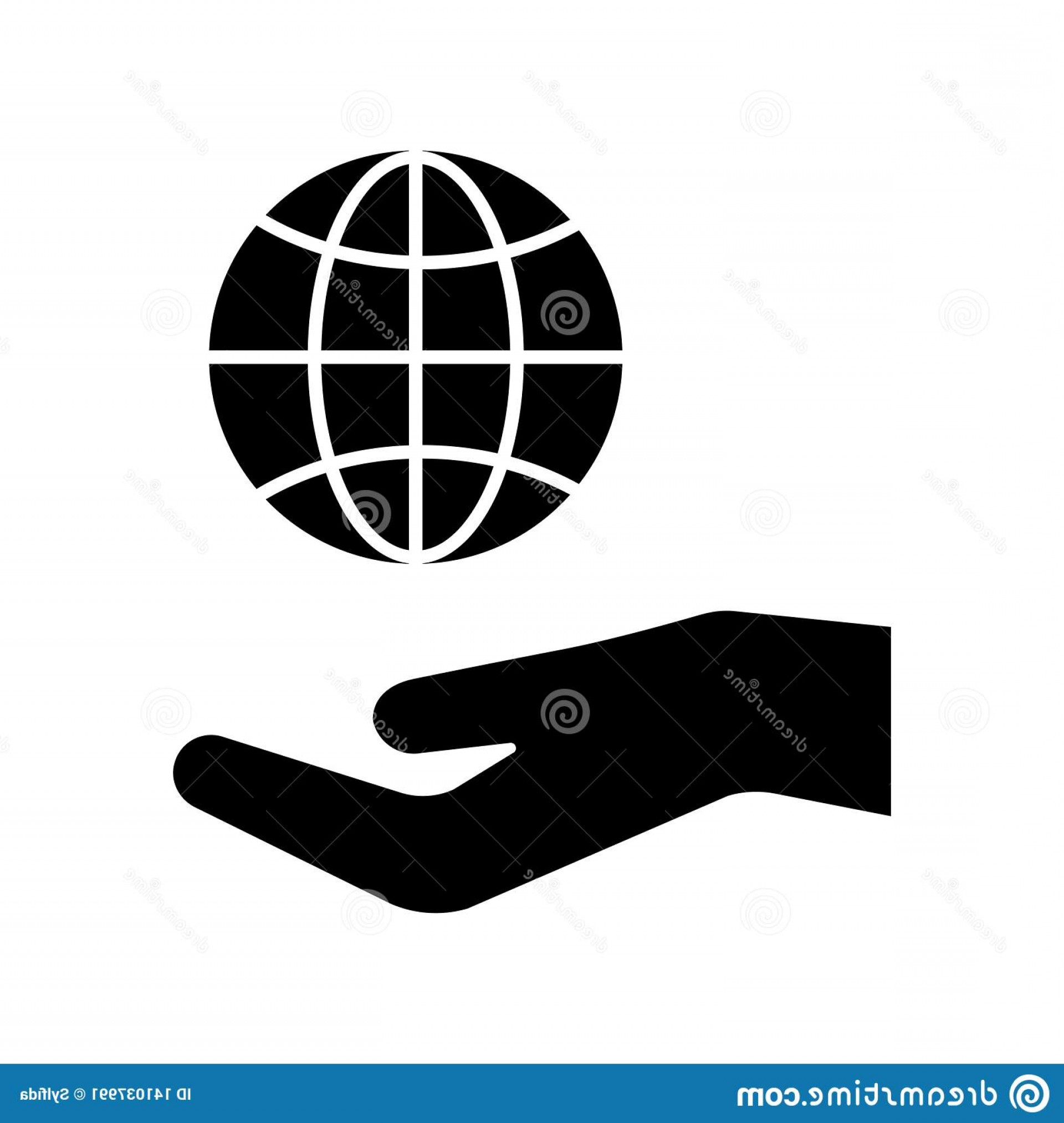 1920x2026 Hand Hold Globe Vector Illustration Black Icon Image Hoodamathrun
