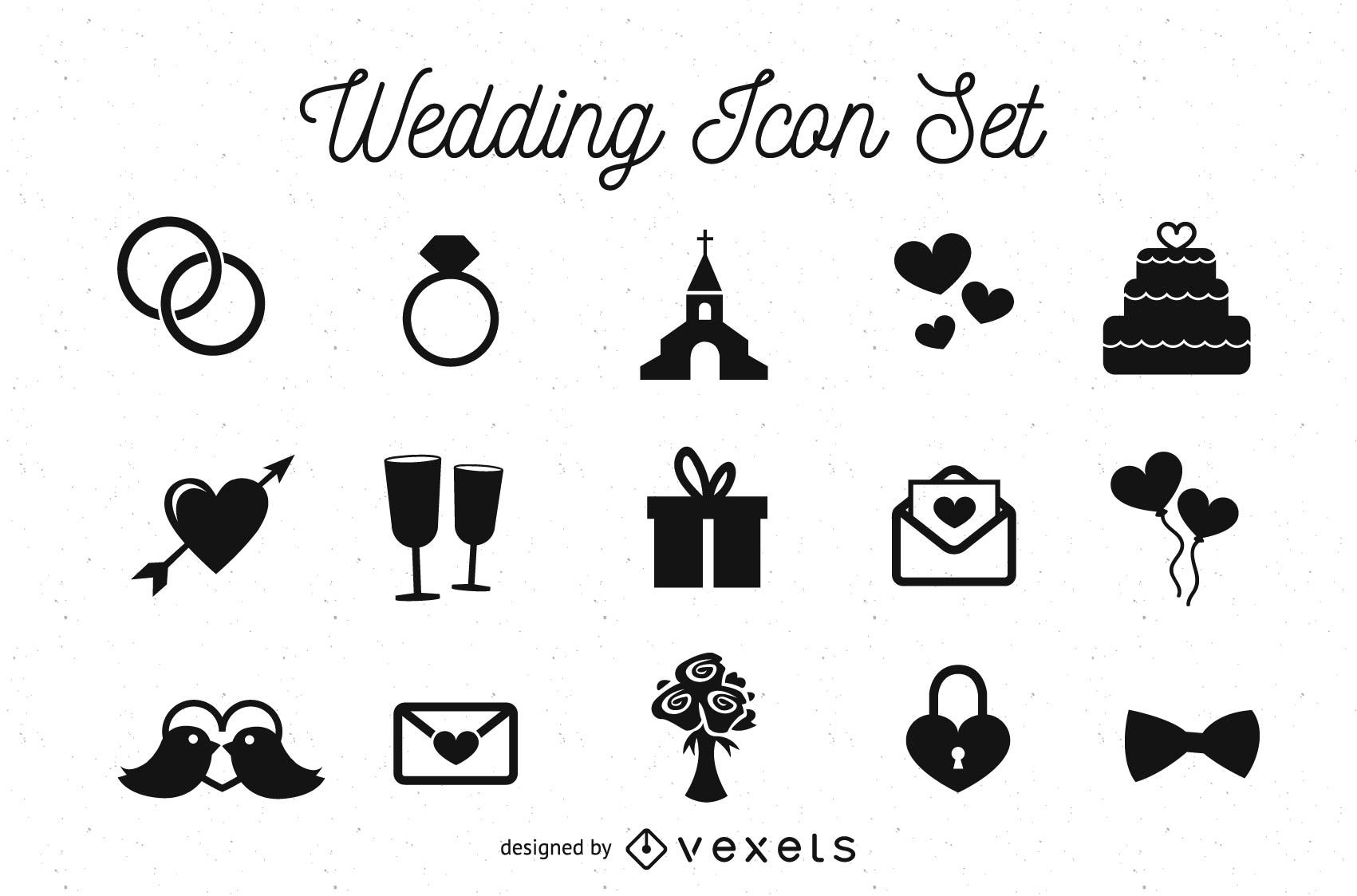 Black White Wedding Icon Pack 1701x1123 Black White Wedding Icon Pack