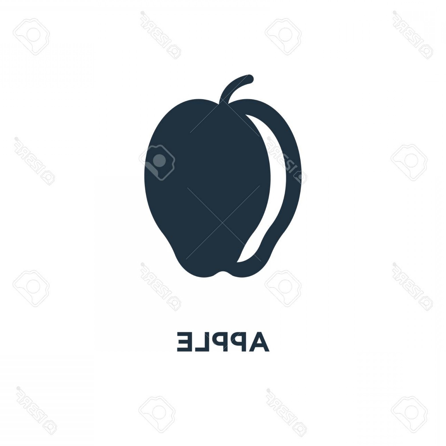 1560x1560 Photostock Vector Apple Icon Black Filled Vector Illustration