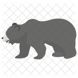 256x256 Bear Icon Of Flat Style
