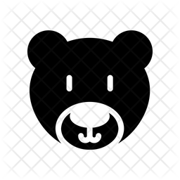 256x256 Bear Icon Of Glyph Style