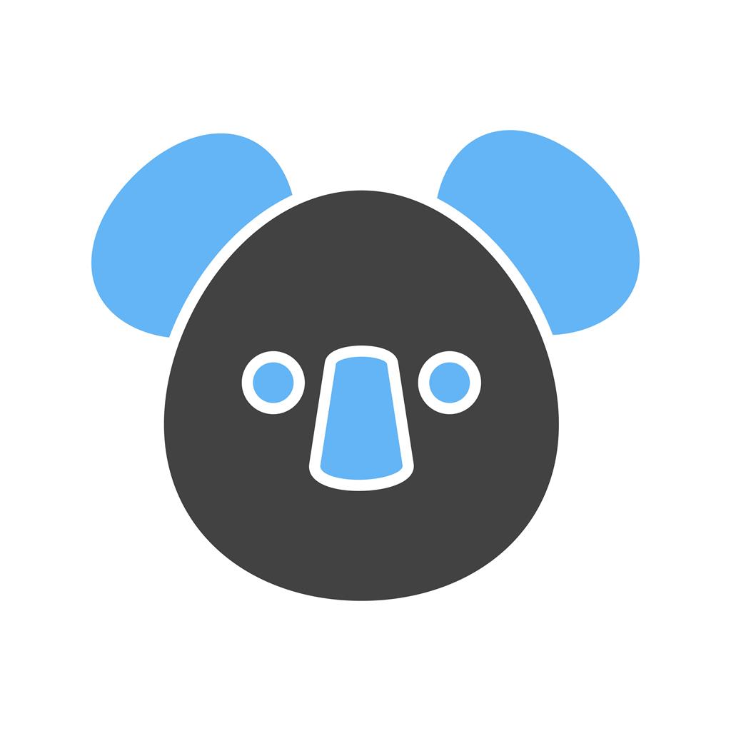 1024x1024 Koala Blue Black Icon