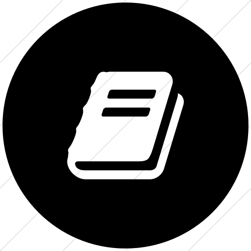 512x512 Iconsetc Flat Circle White On Black Bootstrap Font Awesome Book Icon