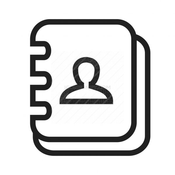 600x600 Address Book Line Icon