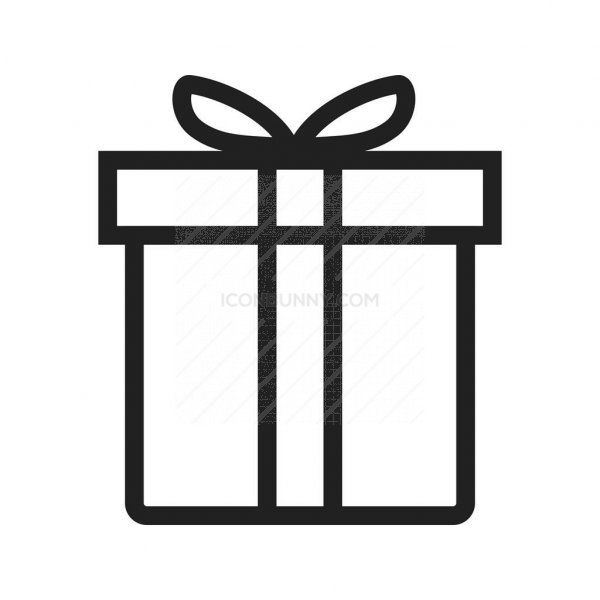 Gift Box Line Icon 600x600 Gift Box Line Icon