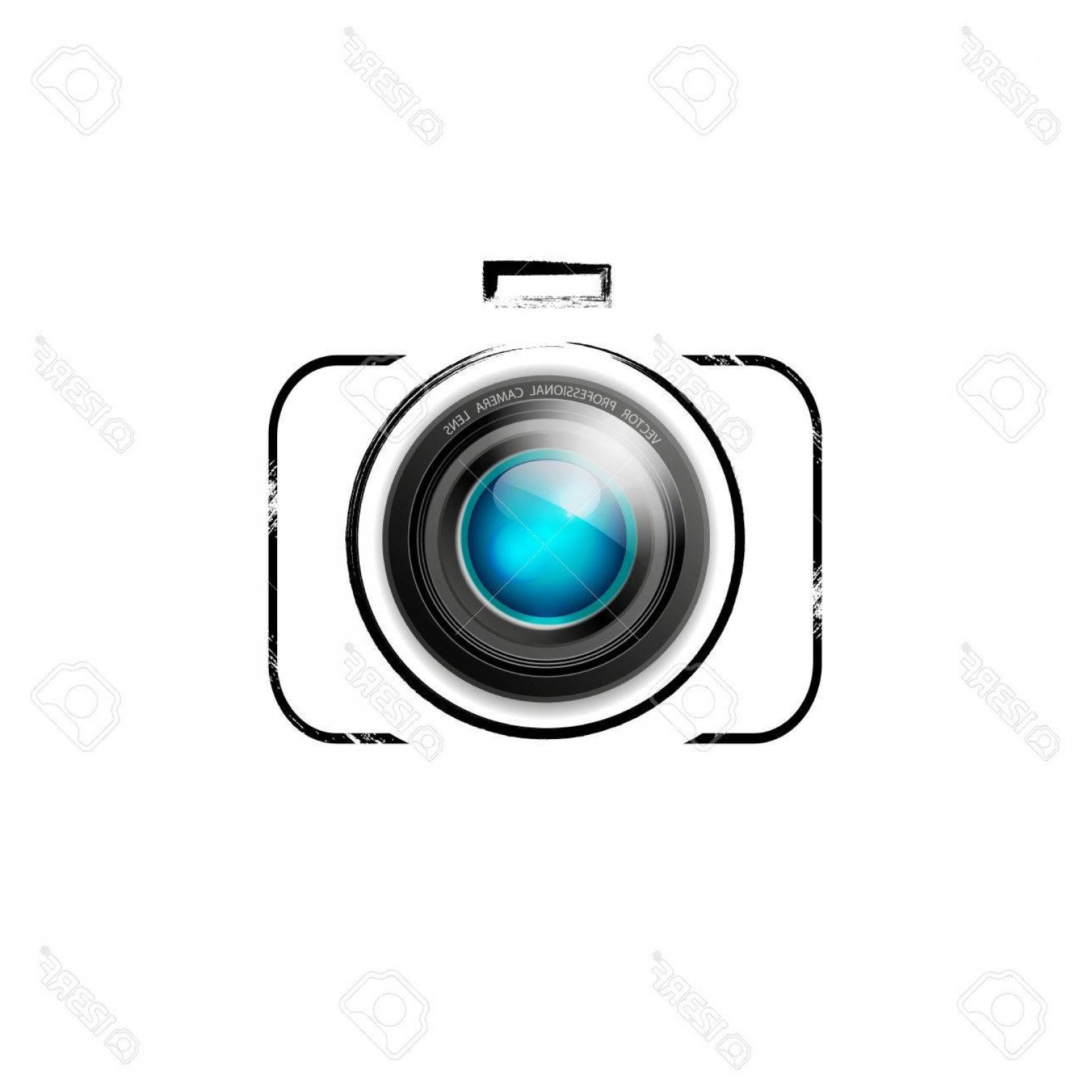 1560x1560 Photovector Camera Icon Colorful Lens On Black Outline Soidergi