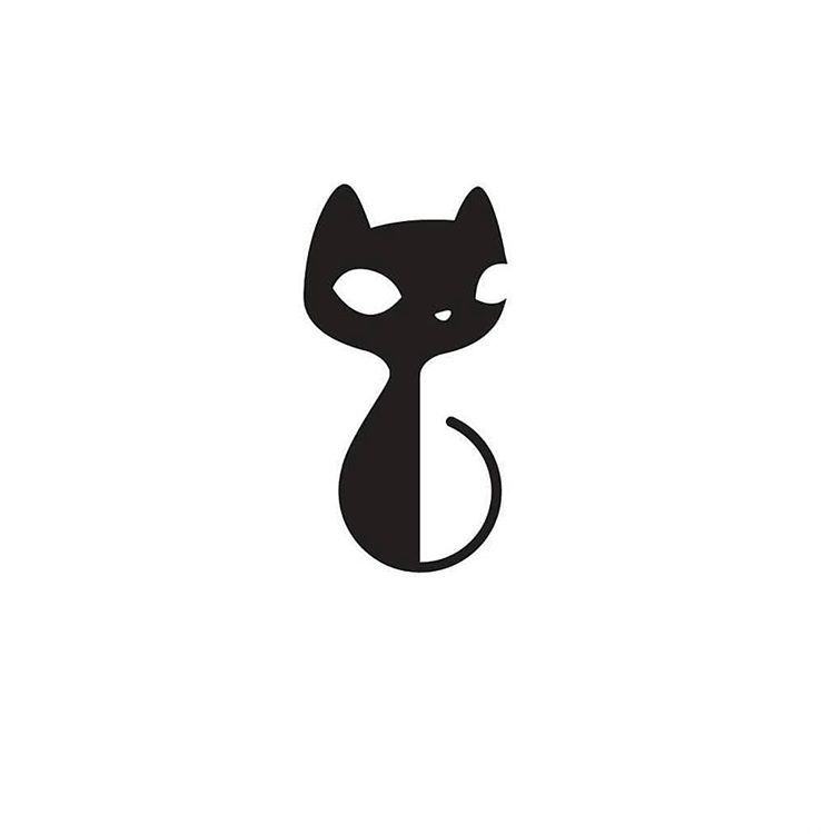 750x750 Black Cat Logo Idea Design Made